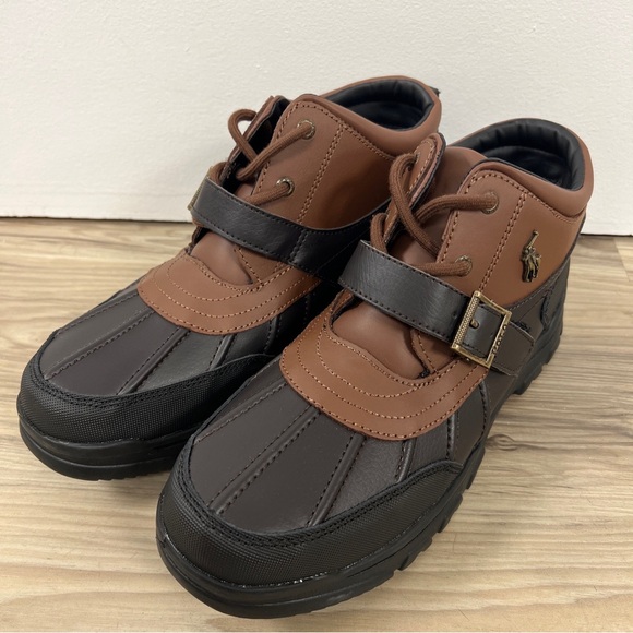 Polo Ralph Lauren Dover Duck Boots Boys Shoes Size 7Chocolate